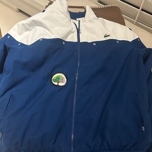 Lacoste Set Two-Tone Blue and White Windbreaker and pants.